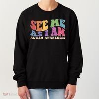 Retro See Me As I Am Autism Awareness Women's Sweatshirt thumb 0