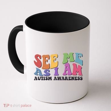 Retro See Me As I Am Autism Awareness Coffee Mug