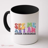 Retro See Me As I Am Autism Awareness Coffee Mug thumb 0