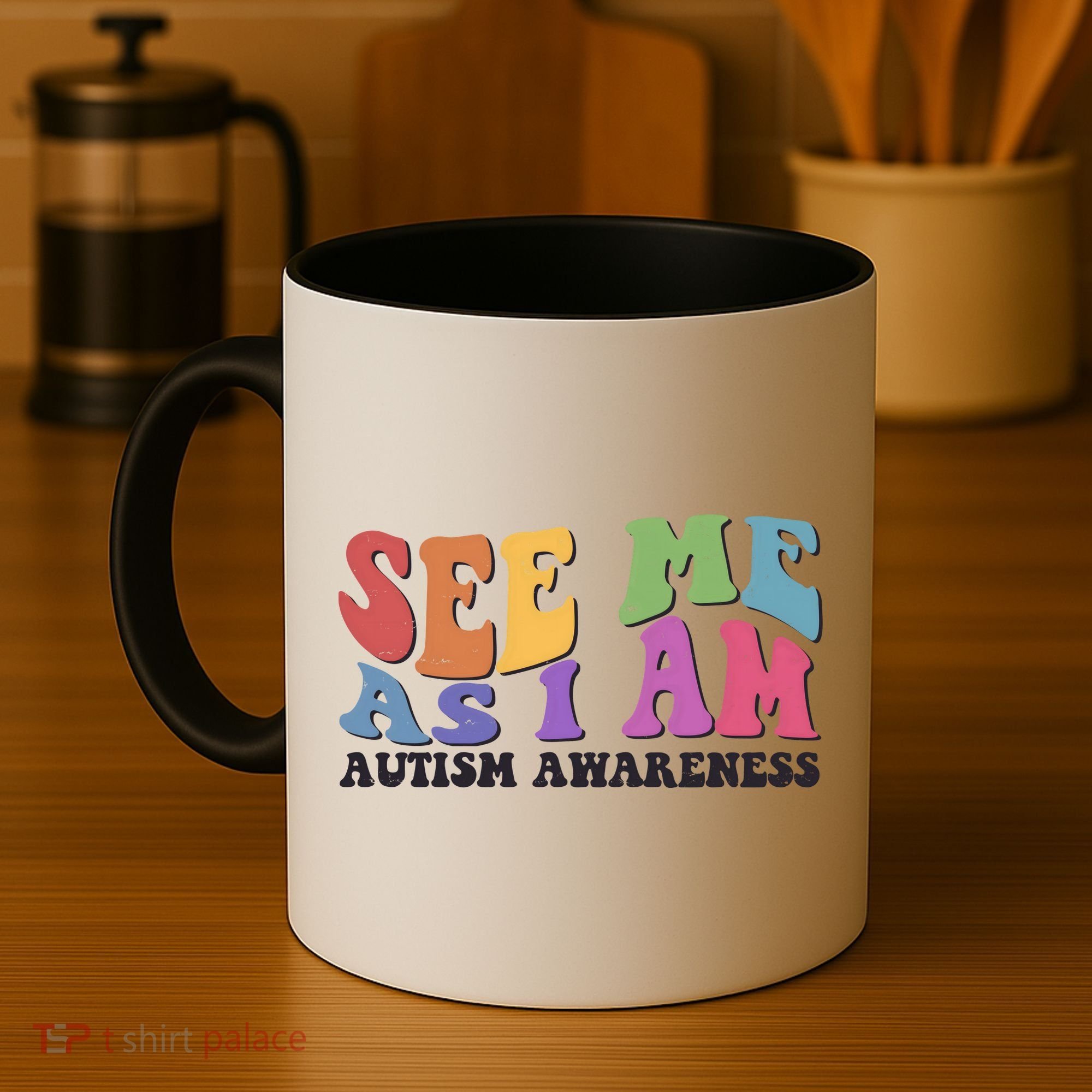 Retro See Me As I Am Autism Awareness Coffee Mug