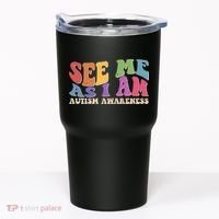Retro See Me As I Am Autism Awareness Tumbler thumb 0