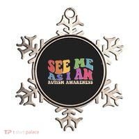 Retro See Me As I Am Autism Awareness Ornament thumb 0