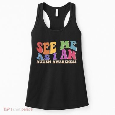 Retro See Me As I Am Autism Awareness Women's Tank Top