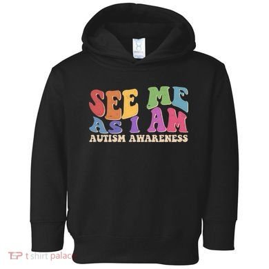 Retro See Me As I Am Autism Awareness Toddler Hoodie