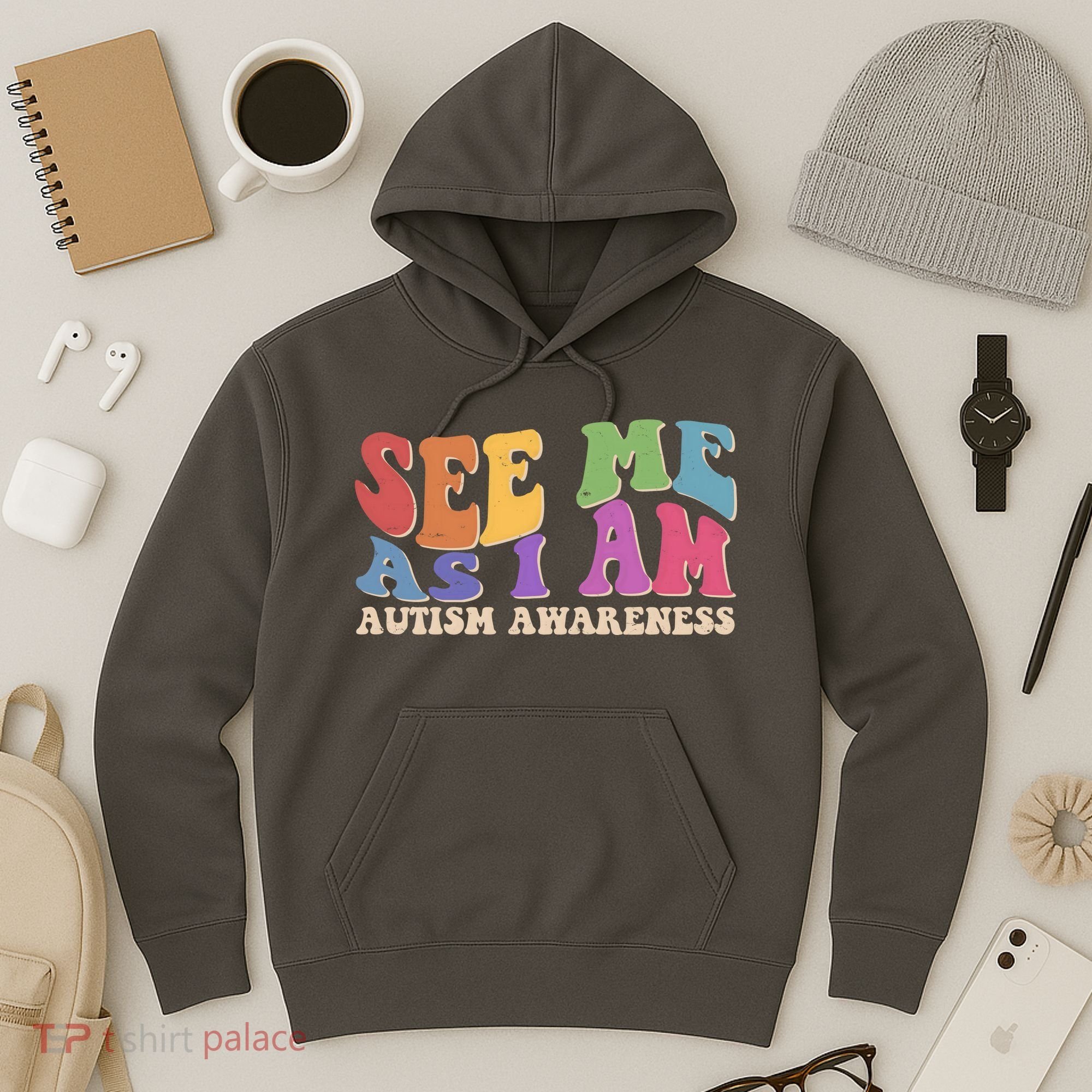 Retro See Me As I Am Autism Awareness Hoodie