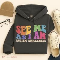 Retro See Me As I Am Autism Awareness Hoodie thumb 4
