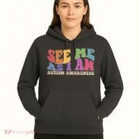 Retro See Me As I Am Autism Awareness Hoodie thumb 5