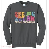 Retro See Me As I Am Autism Awareness Sweatshirt thumb 0