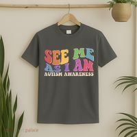 Retro See Me As I Am Autism Awareness T-Shirt thumb 2