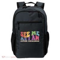 Retro See Me As I Am Autism Awareness Backpack thumb 0