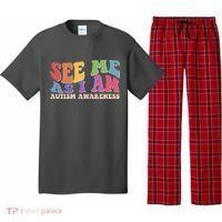 Retro See Me As I Am Autism Awareness Pajama Set thumb 0