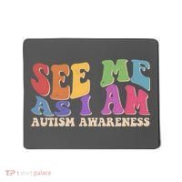 Retro See Me As I Am Autism Awareness Mousepad thumb 0