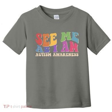 Retro See Me As I Am Autism Awareness Toddler T-Shirt
