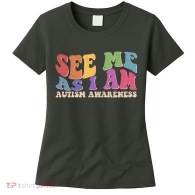 Retro See Me As I Am Autism Awareness Women's T-Shirt