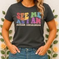 Retro See Me As I Am Autism Awareness Women's T-Shirt thumb 2