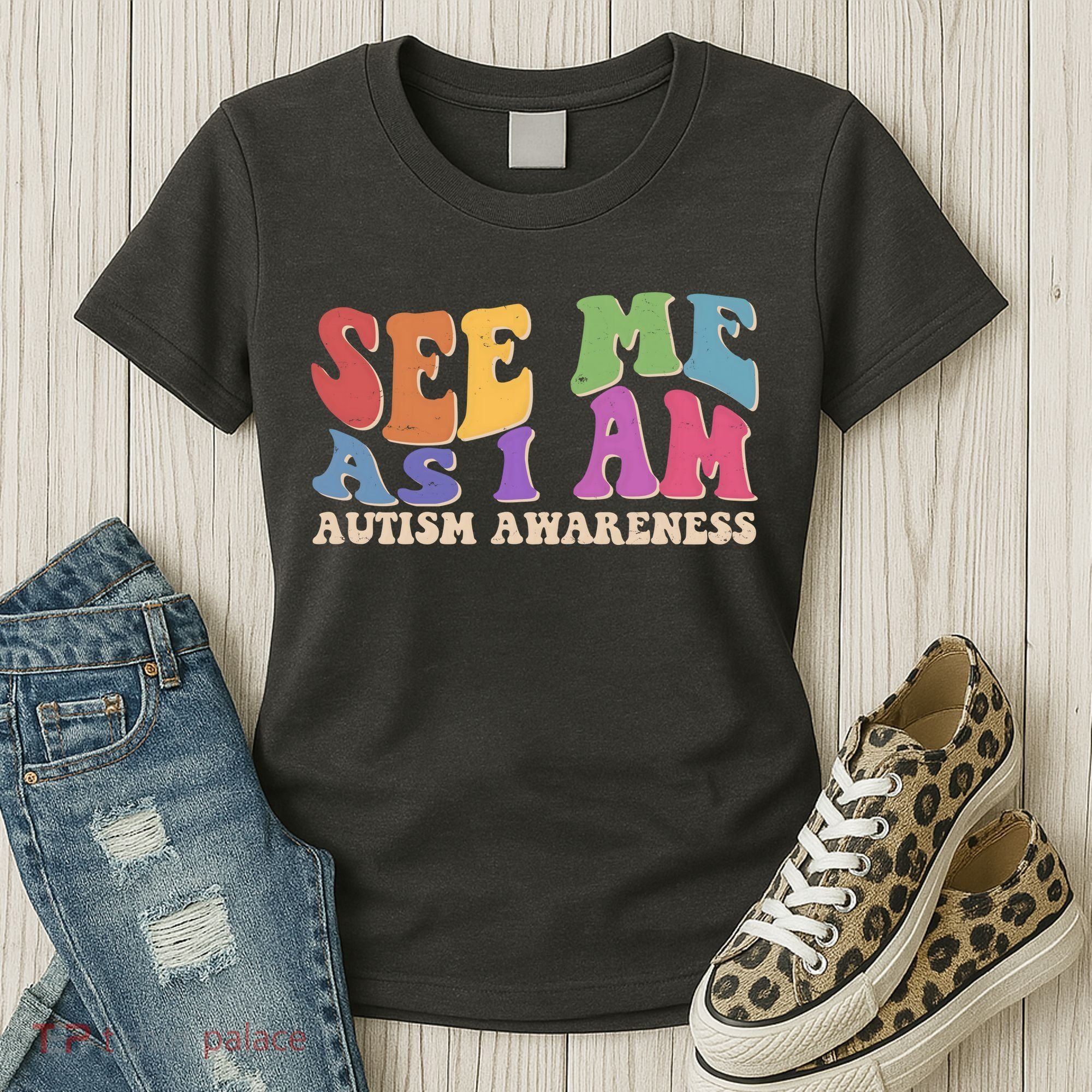 Retro See Me As I Am Autism Awareness Women's T-Shirt
