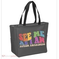 Retro See Me As I Am Autism Awareness Tote Bag thumb 2