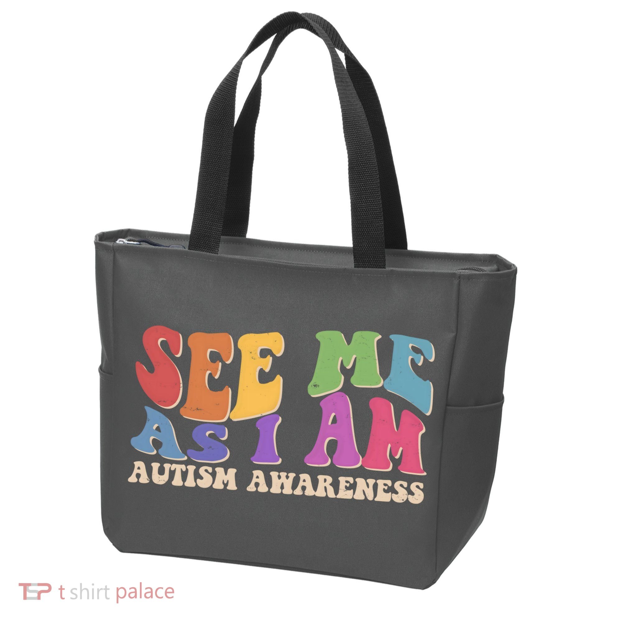 Retro See Me As I Am Autism Awareness Tote Bag