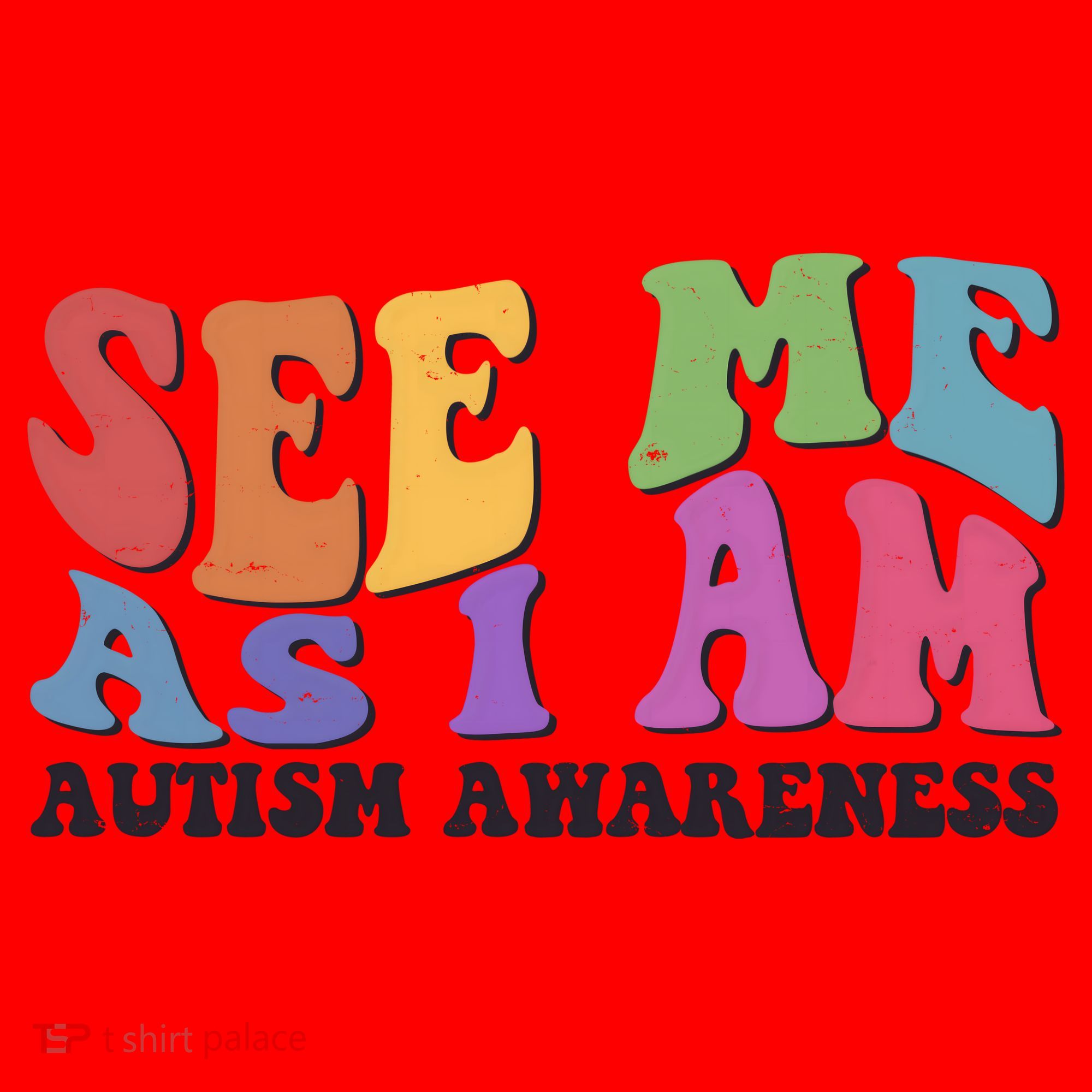 Retro See Me As I Am Autism Awareness Santa Hat