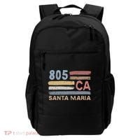 Retro Santa Maria Area Code 805 Residents State California Gift Backpack thumb 0