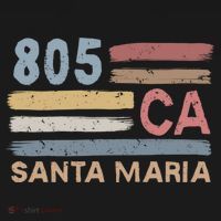 Retro Santa Maria Area Code 805 Residents State California Gift Bucket Hat thumb 4