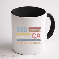 Retro Santa Maria Area Code 805 Residents State California Gift Coffee Mug thumb 1