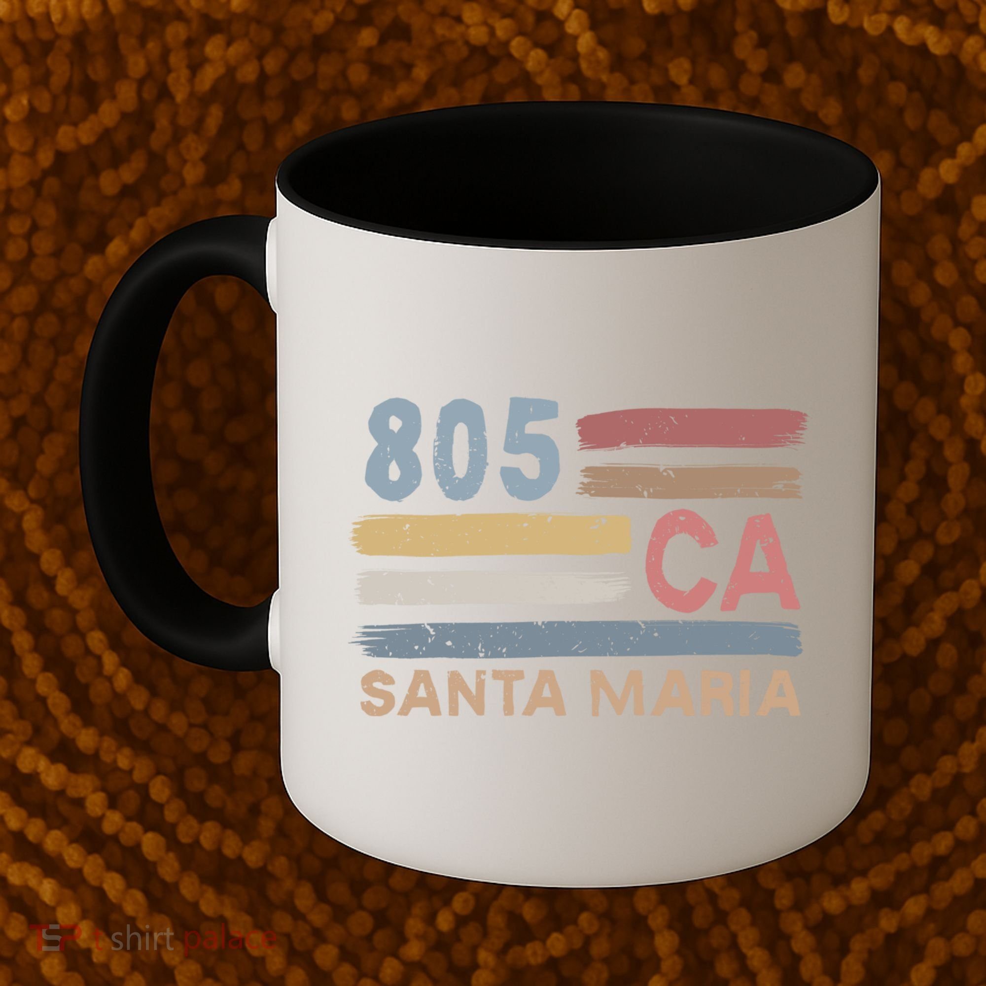 Retro Santa Maria Area Code 805 Residents State California Gift Coffee Mug