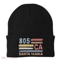 Retro Santa Maria Area Code 805 Residents State California Gift Beanie thumb 0