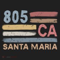 Retro Santa Maria Area Code 805 Residents State California Gift Beanie thumb 2