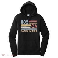 Retro Santa Maria Area Code 805 Residents State California Gift Women's Hoodie thumb 0