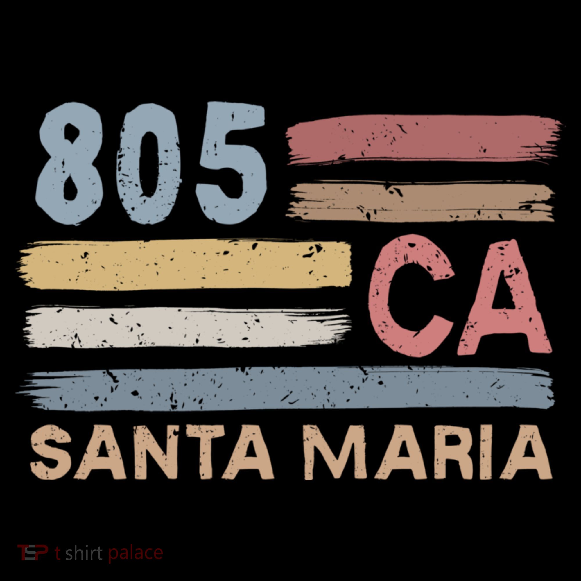 Retro Santa Maria Area Code 805 Residents State California Gift Women's Hoodie