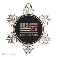 Retro Santa Maria Area Code 805 Residents State California Gift Ornament thumb 0