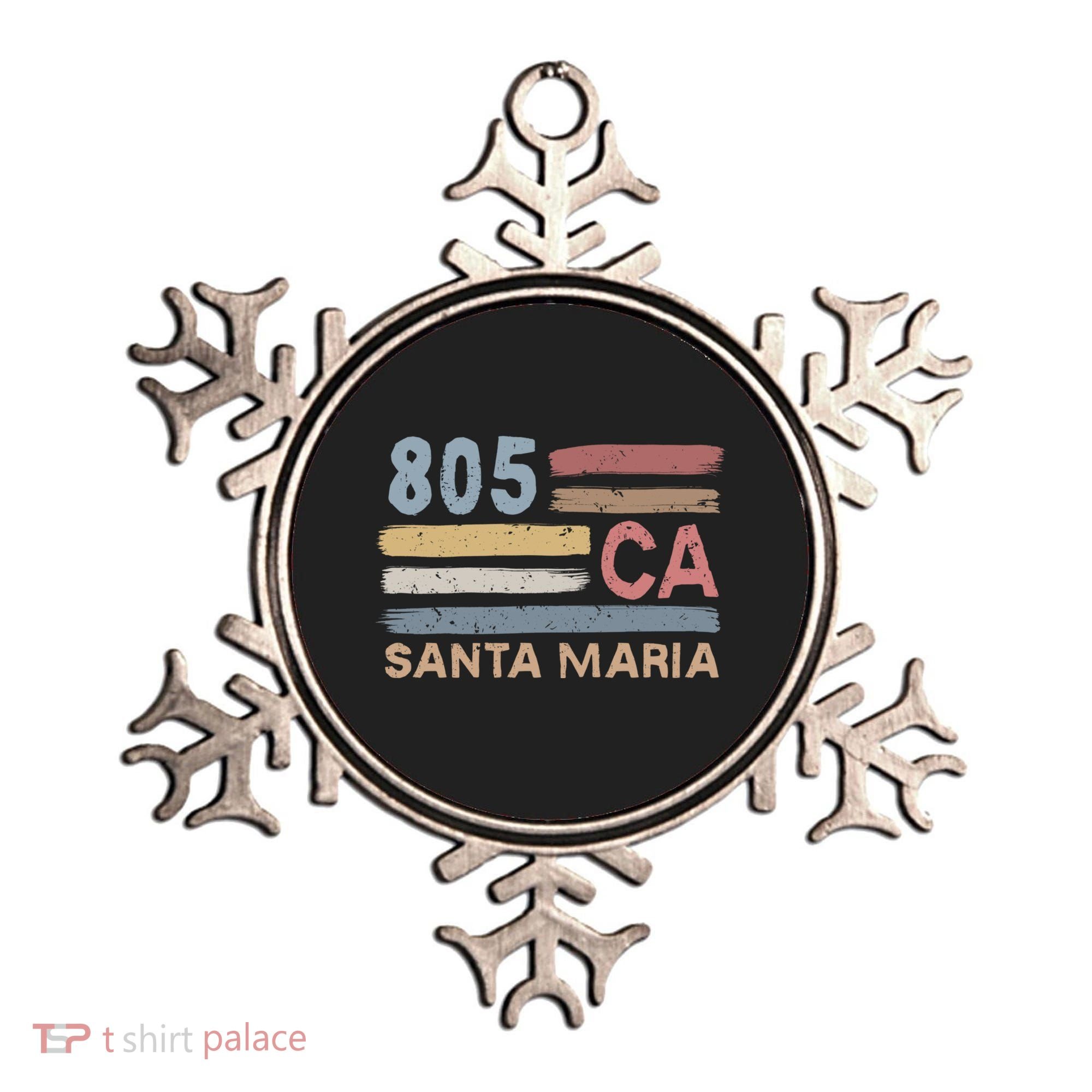 Retro Santa Maria Area Code 805 Residents State California Gift Ornament