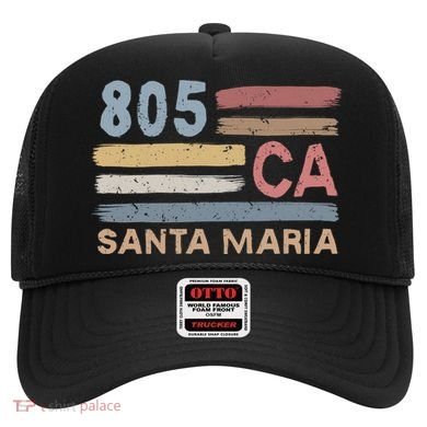 Retro Santa Maria Area Code 805 Residents State California Gift Hat