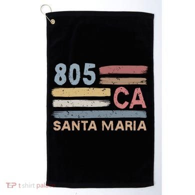 Retro Santa Maria Area Code 805 Residents State California Gift Golf Towel