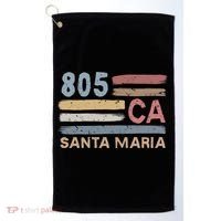 Retro Santa Maria Area Code 805 Residents State California Gift Golf Towel thumb 0