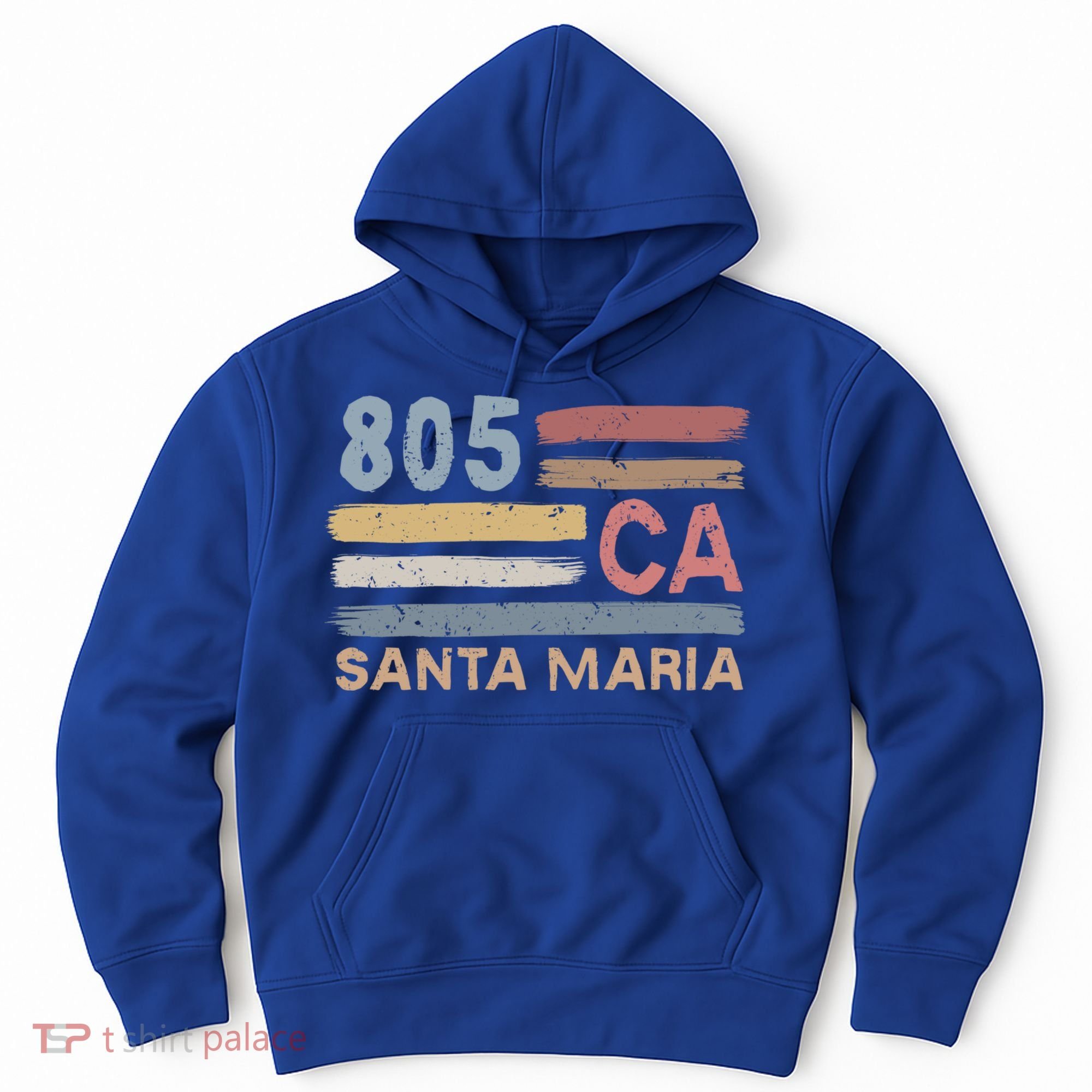Retro Santa Maria Area Code 805 Residents State California Gift Hoodie