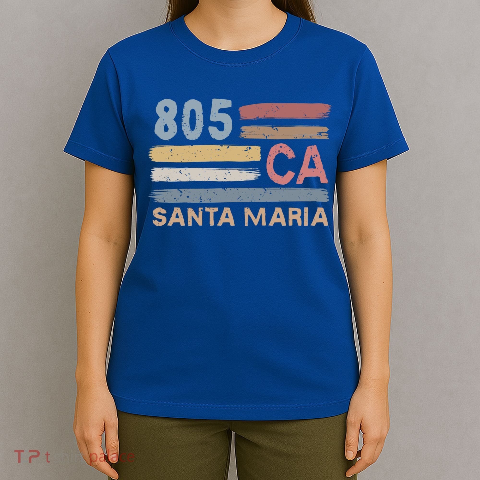 Retro Santa Maria Area Code 805 Residents State California Gift T-Shirt