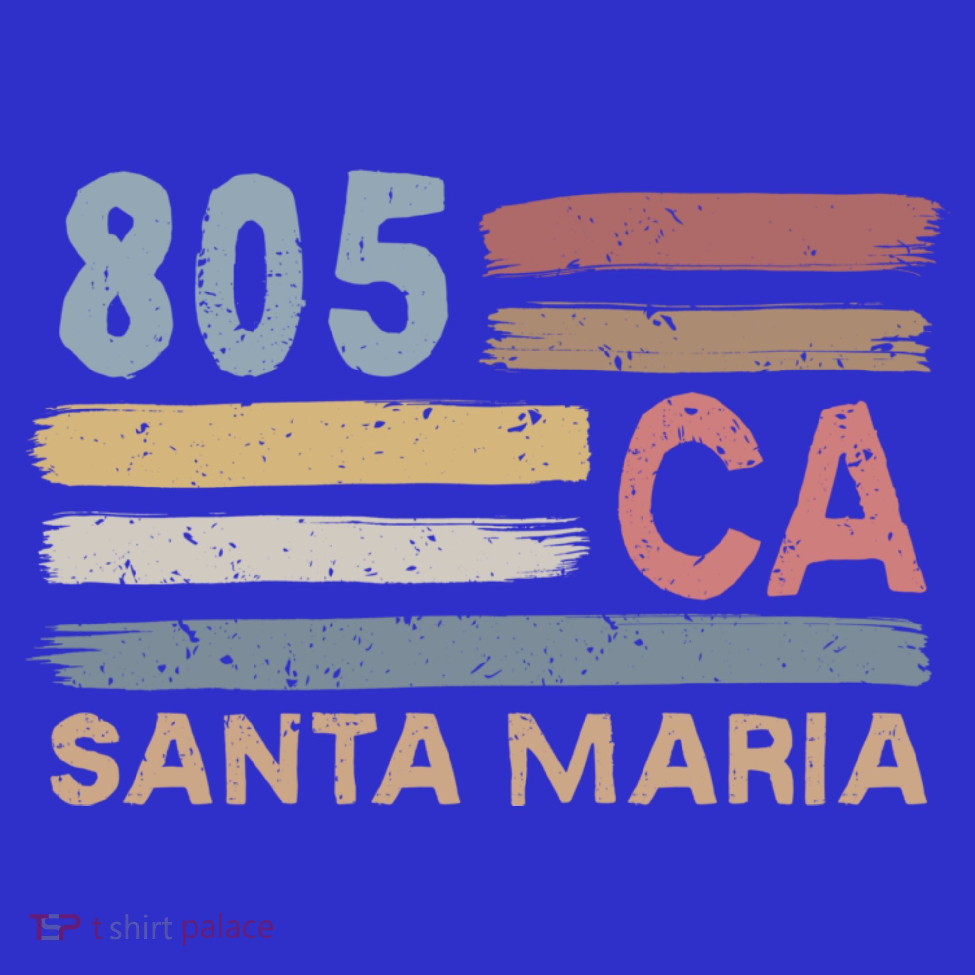 Retro Santa Maria Area Code 805 Residents State California Gift T-Shirt