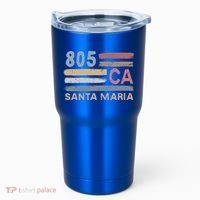 Retro Santa Maria Area Code 805 Residents State California Gift Tumbler thumb 0