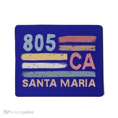 Retro Santa Maria Area Code 805 Residents State California Gift Mousepad