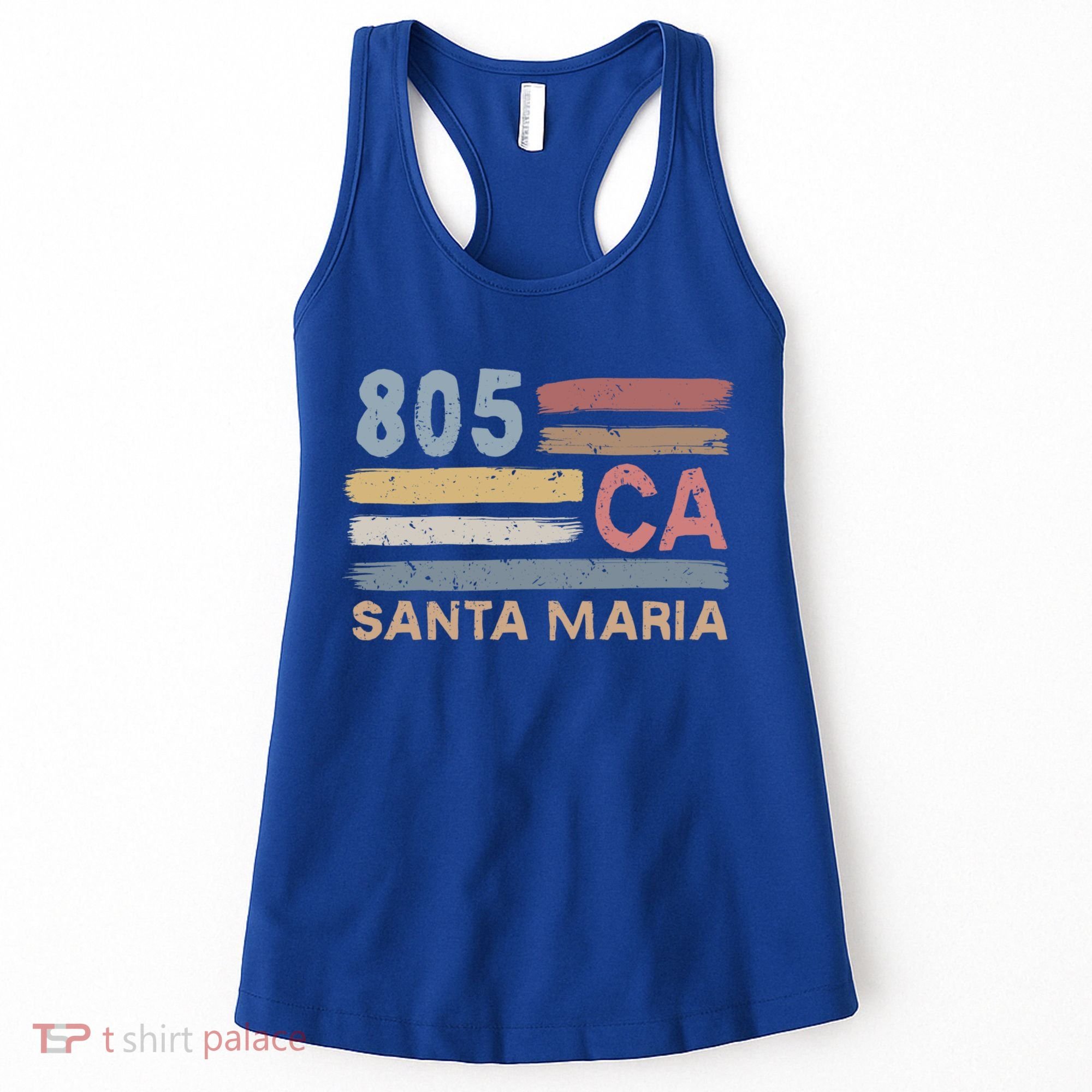 Retro Santa Maria Area Code 805 Residents State California Gift Women's Tank Top