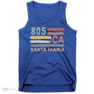 Retro Santa Maria Area Code 805 Residents State California Gift Tank Top