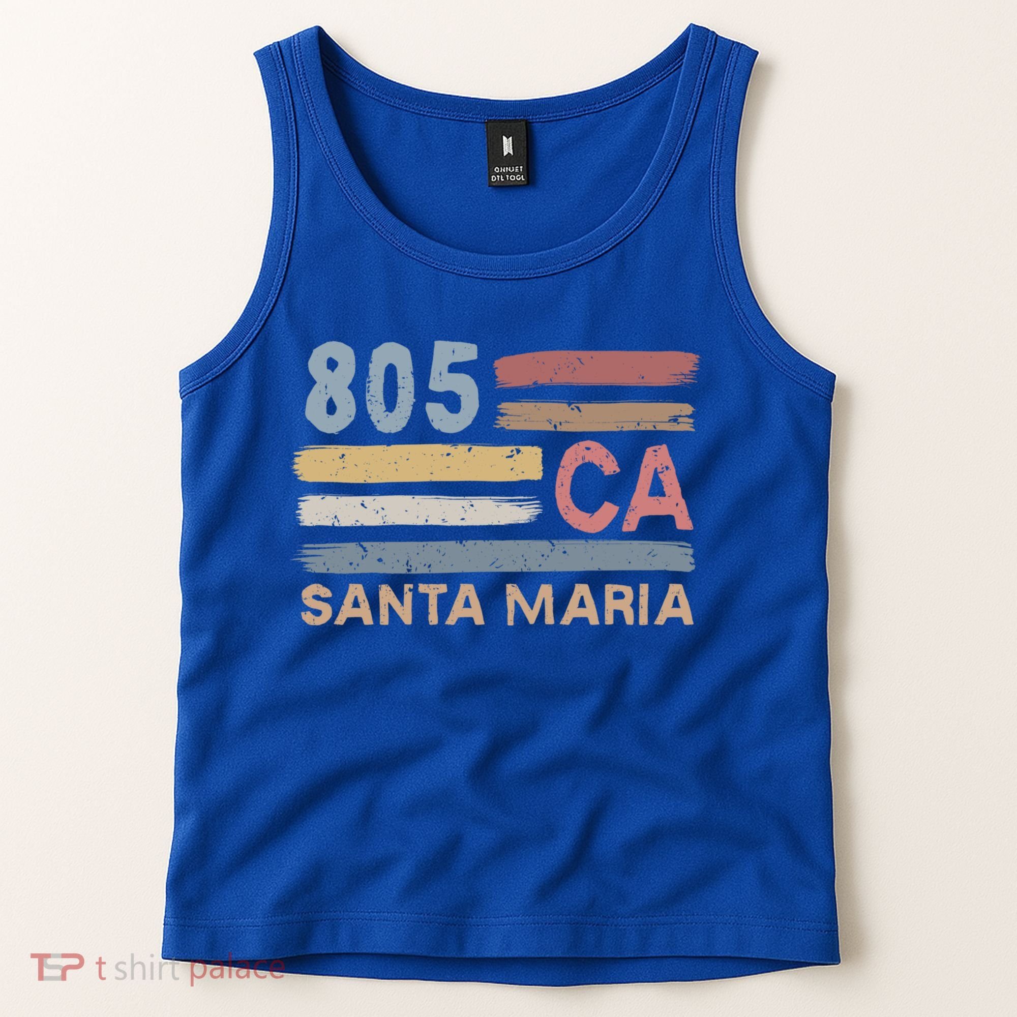 Retro Santa Maria Area Code 805 Residents State California Gift Tank Top