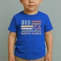 Retro Santa Maria Area Code 805 Residents State California Gift Toddler T-Shirt thumb 2