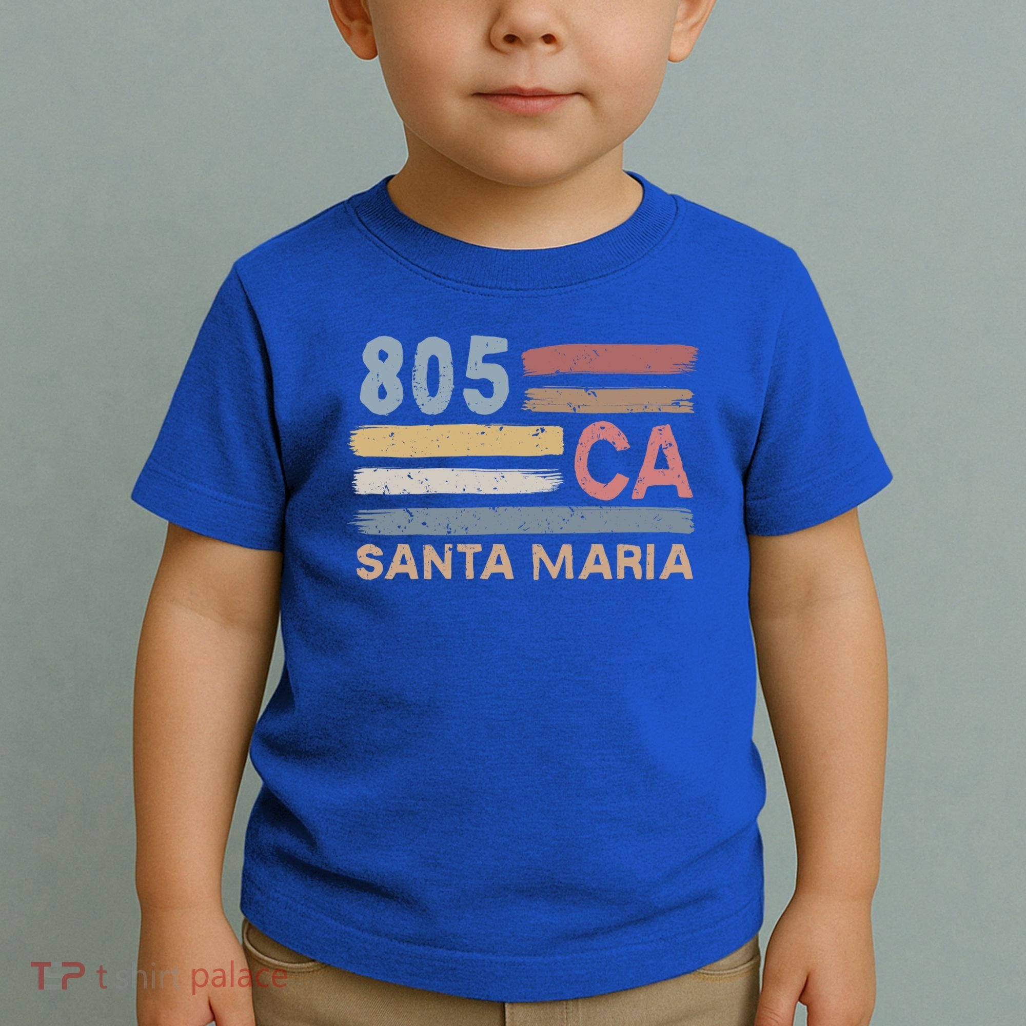 Retro Santa Maria Area Code 805 Residents State California Gift Toddler T-Shirt