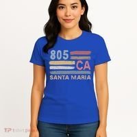 Retro Santa Maria Area Code 805 Residents State California Gift Women's T-Shirt thumb 4