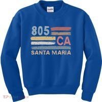 Retro Santa Maria Area Code 805 Residents State California Gift Kids Sweatshirt thumb 0