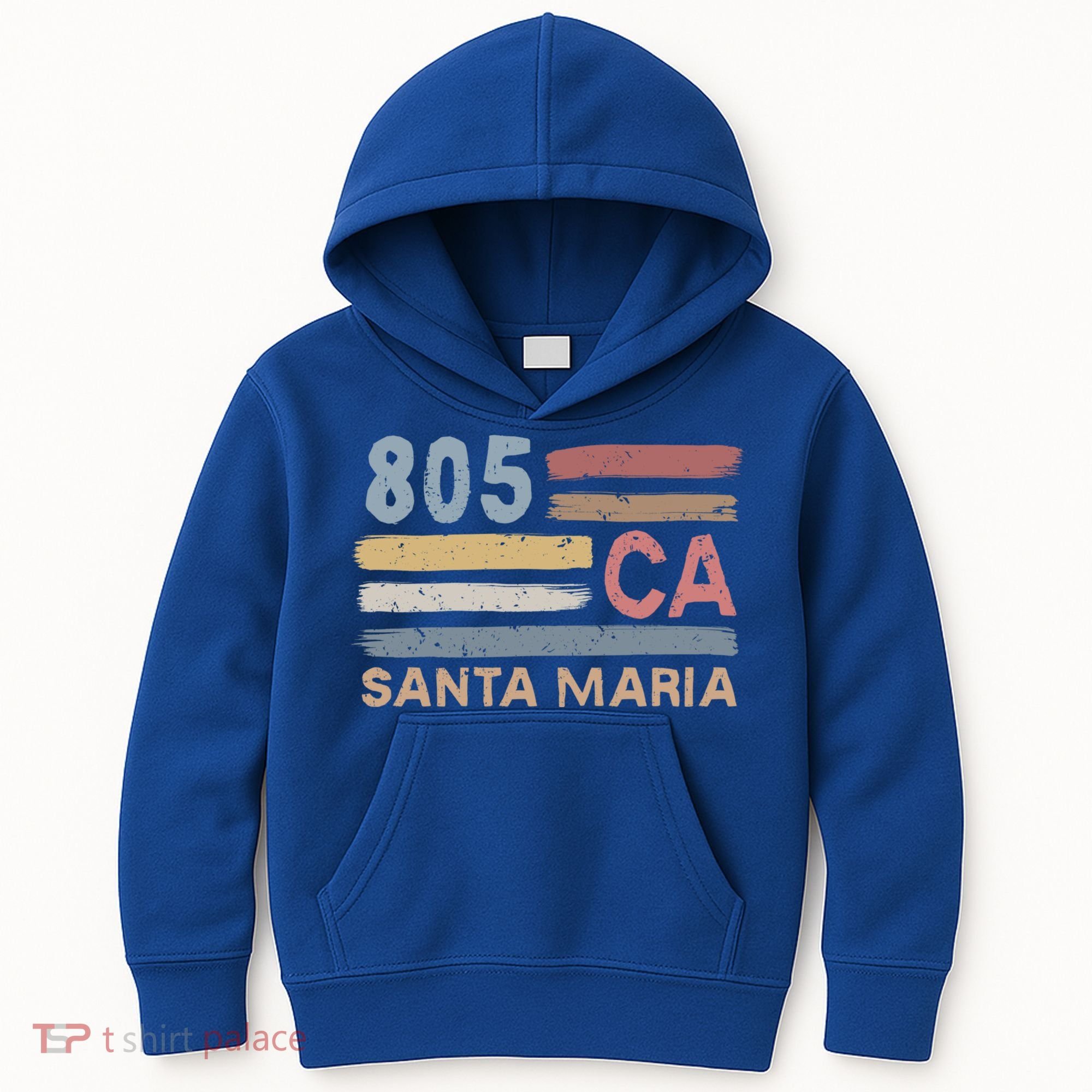 Retro Santa Maria Area Code 805 Residents State California Gift Kids Hoodie