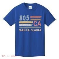Retro Santa Maria Area Code 805 Residents State California Gift Kids T-Shirt thumb 0